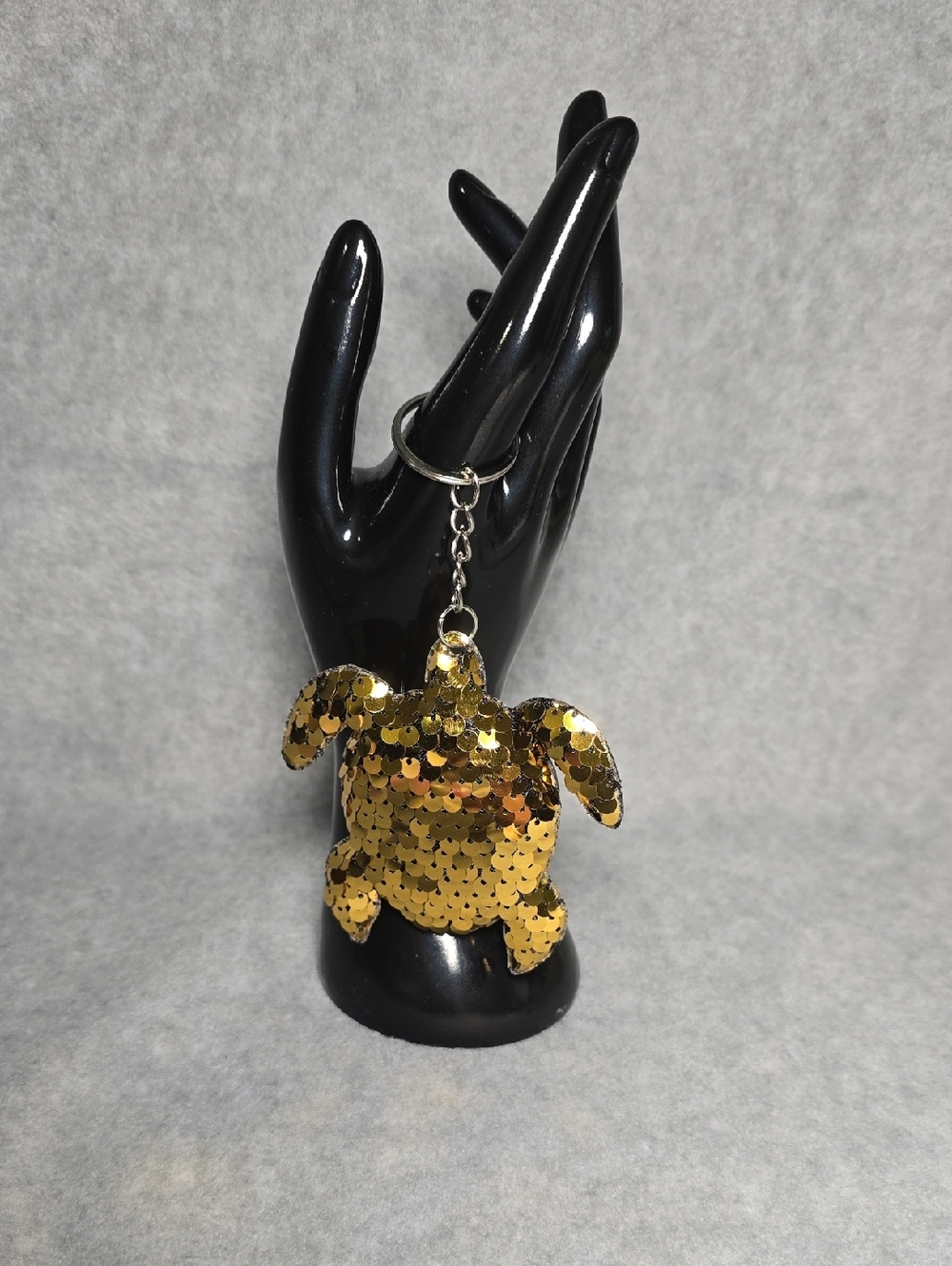 Gold Sequin Turtle Keychain/Bag Charm